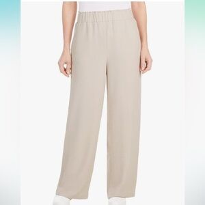 Hilary Radley Women's Wide Leg Crinkle Pants